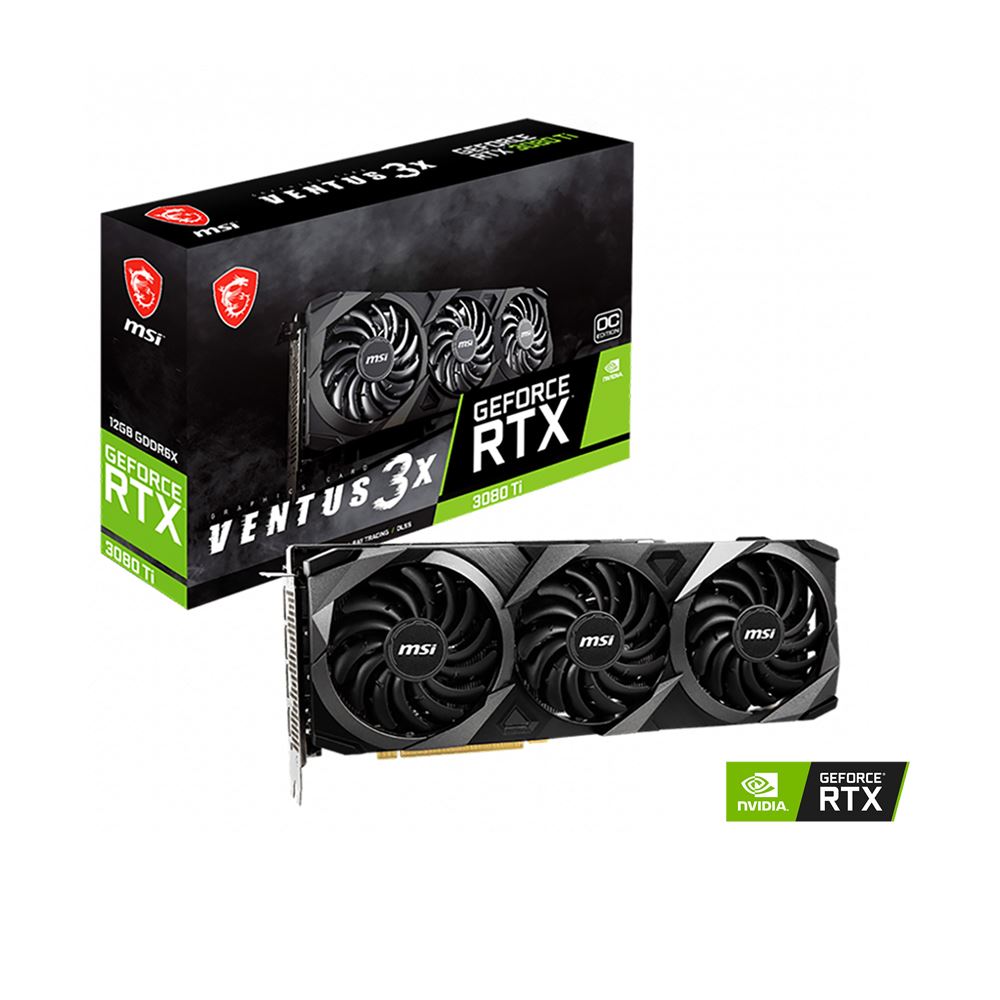 Msi Nvidia Geforce Rtx 3080 Ti Ventus 3x Overclocked Triple Fan 12gb Gddr6x Pcie 4 0 Graphics Card Micro Center