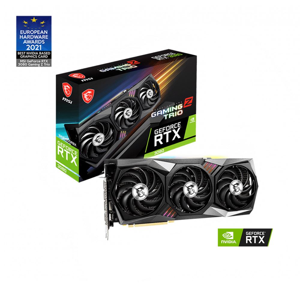 MSI NVIDIA GeForce RTX 3080 Gaming Z Trio LHR Triple-Fan 10GB 