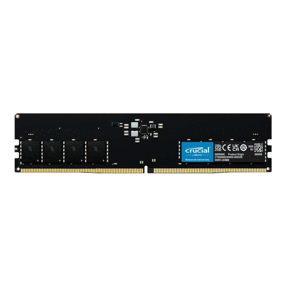 Crucial 16GB DDR5-4800 PC5-38400 CL40 Single Channel Desktop Memory Module  CT16G48C40U5 - Black - Micro Center