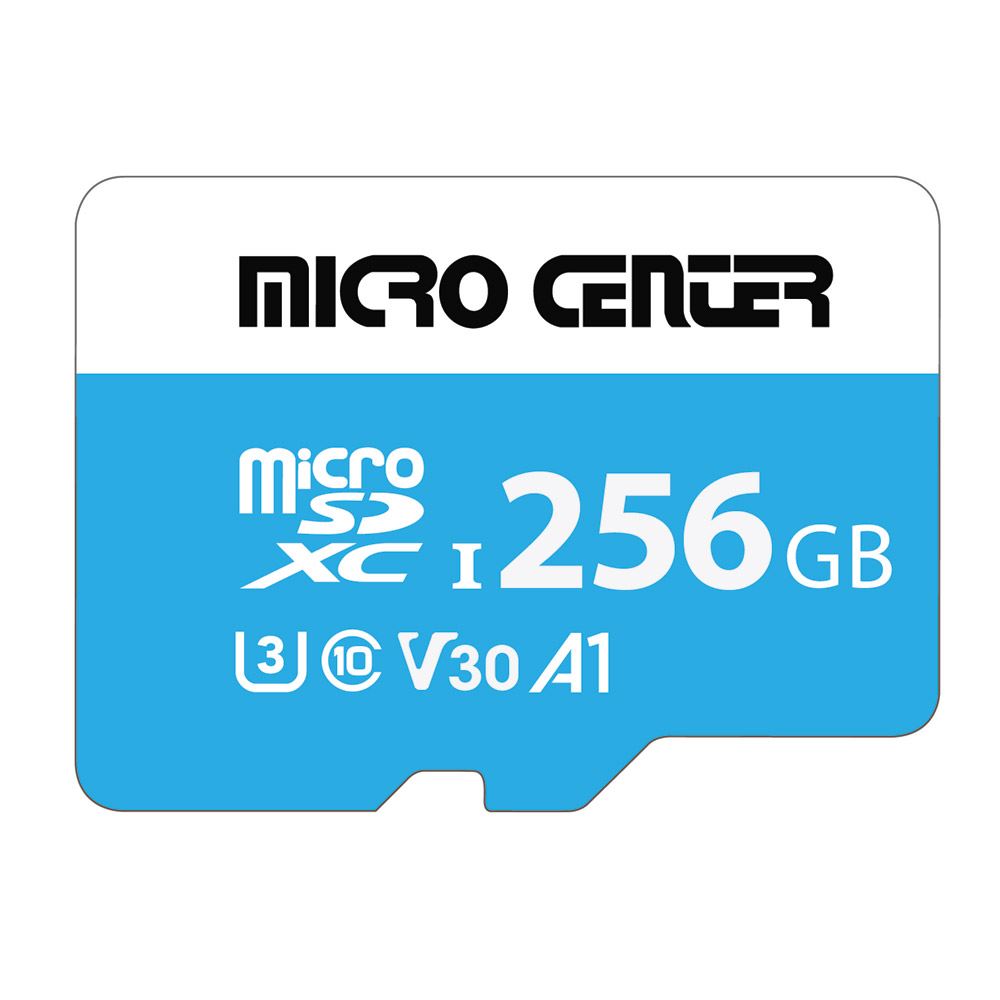 Micro Center Premium 256GB microSDXC Card UHS-I Flash Memory Card C10 U3  V30 A1 Micro SD Card with Adapter - Micro Center