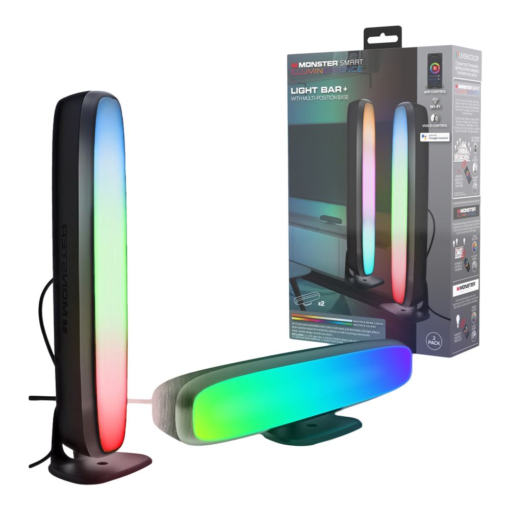 Monster Smart Multi-Color LED Light Bar - 2 Pack - Micro Center
