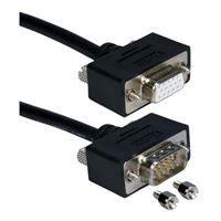 QVS VGA Male to VGA Female Adapter Cable 25 ft. - Black