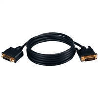 QVS DVI-D Male to DVI-I Female Ultra High Performance HDTV/Digital Flat Panel Gold Extension Cable 9.8 ft. - Black
