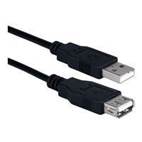 QVS USB 2.0 (Type-A) Male to USB 2.0 (Type-A) Male Cable 3 ft