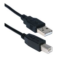 QVS CC2209C-06 USB Cable - Type A Male USB - Type B Male USB - 6ft - Black