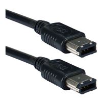 QVS FireWire 400 (6-pin) Male to FireWire 400 (6-pin) Male Cable 3 ft. - Black