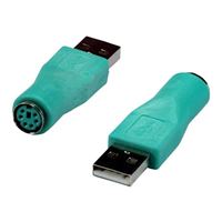 QVS USB 1.1 (Type-A) Male to PS/2 Female Adapter - Green