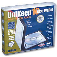 Unikeep Clear CD Wallet with 10 Safety-Sleeves