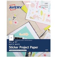 Avery Inkjet Magnet Sheets, 5-Pack, White