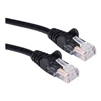 QVS 3 Ft. CAT 5e Snagless Stranded Ethernet Cable - Black