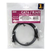 QVS 10 Ft. CAT 6 Stranded Snagless Ethernet Cable - Black