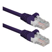 QVS 50 Ft. CAT 6 Stranded Sangless Ethernet Cable - Purple