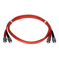 QVS ST to ST Multimode Fiber Duplex Patch Cable 6.6 ft. - Orange