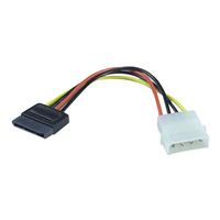 QVS 4-pin Molex to 15-pin SATA Power Adapter Cable