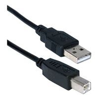QVS USB 2.0 (Type-A) Male to USB 2.0 (Type-B) Male Cable 3 ft. - Black