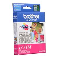 Brother LC51M Ink Cartridge, 400 Page Yield, Magenta