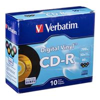 Verbatim CD-R 52x 700 MB/80 Minute Disc 10-Pack Jewel Case