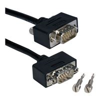 QVS VGA Male to VGA Male Premium UltraThin Cable 100 ft. - Black