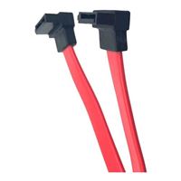 Micro Connectors Red Right Angle SATA III Cable 18&quot;