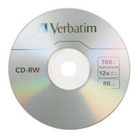 Verbatim CD-RW 12x 700 GB/80 Minute Disc 25-Pack Spindle