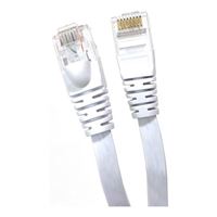 Micro Connectors 14 Ft. CAT 6 Flat Stranded Ethernet Cable - White