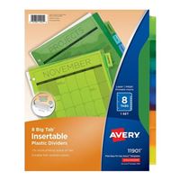 Avery 11901 Big Tab Insertable Plastic Dividers