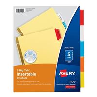 Avery WorkSaver® Big Tab Insertable Dividers 5-Tab Set