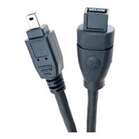 Micro Connectors FireWire 800 (9-pin) Female to FireWire 800 (4-pin) Male Cable 10 ft. - Black
