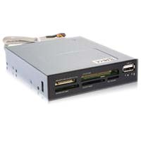 Sabrent CRW-UINB 75-in-1 Internal Memory Card Reader/Writer USB 2.0 3.5&quot; Drive Bay Insert - Black