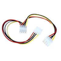 Evercool 4-pin MOLEX Power Y-Cable - 8&quot;