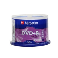 Verbatim DVD+R 16x 4.7 GB/120 Minute Disc 50-Pack Spindle