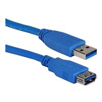 QVS USB 3.1 (Gen 1 Type-A) Male to USB 3.1 (Gen 1 Type-A) Female Extension Cable 6 ft. - Blue