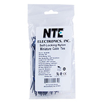 NTE Electronics Nylon Cable Ties 4 Inch Black 100 pack