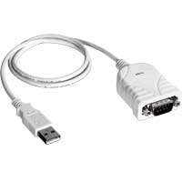 Trendnet USB 1.1 (Type-A) Male to DB-9 RS-232 Serial Male Adapter Cable 2.2 ft. - White