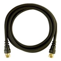 Audiovox Electronics Coax Male to Coax Male RG-6 Quad Shielded Cable 6 Ft. - Black