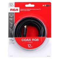 RCA Coax Male to Coax Male RG-6 Cable 12 ft. - Black