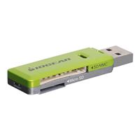 IOGear GFR204SD 10-in-1 USB2.0 Card Reader/Writer - Green