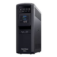 CyberPower Systems PFC Series 1500VA UPS with LCD, AVR, 10 Outlets, USB/Serial Ports, USB Charging Ports, and RJ45/Coax Protection