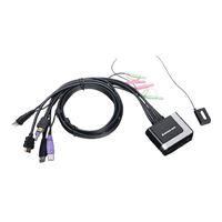 IOGear 2-Port KVM Switch with HD Cable and Audio