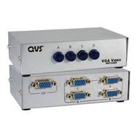 QVS 4 Port HD15 VGA/SXGA Manual Switch