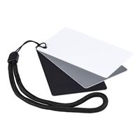 Dot Line Pocket Size Gray/Black/White Color Balance Cards w/Lanyard