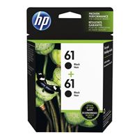 HP 61 Black Ink Cartridge Twin Pack