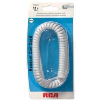 Audiovox Electronics RJ-11 Male to RJ-11 Male Phone Handset Coil Cord 12 ft. - White