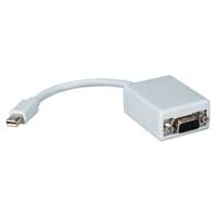 QVS Mini DisplayPort Male to VGA Female Adapter 7 in. - White