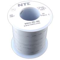 NTE Electronics 24 Gauge Stranded Hook-Up Wire 100-Foot Gray