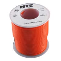 NTE Electronics 24 Gauge Stranded Hook-Up Wire 100-Foot Orange