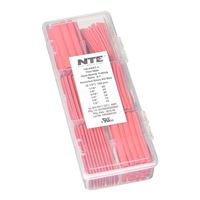 NTE Electronics HS-ASST-3 Thin Wall Heat Shrink Tubing Kit, Red, Assorted...