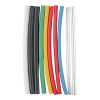 NTE Electronics HS-ASST-7 Thin Wall Heat Shrink Tubing Kit, Assorted Colors, 6&quot; Length, 1/4&quot; Dia, 10 Pieces
