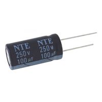NTE Electronics VHT 100 uF 25V Aluminum Electrolytic Capacitor