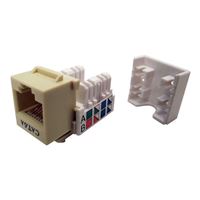 Shaxon CAT6 RJ45/110 Augmented Keystone Jack Ivory Single Pack